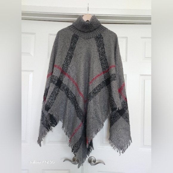 NWT Mystree sweater turtleneck poncho, one size - Picture 1 of 3
